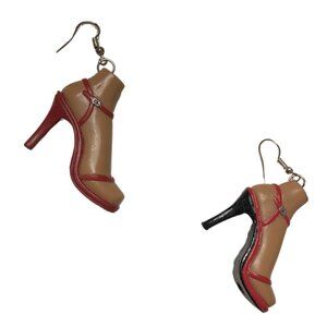 Handmade doll foot/high-heel earrings
